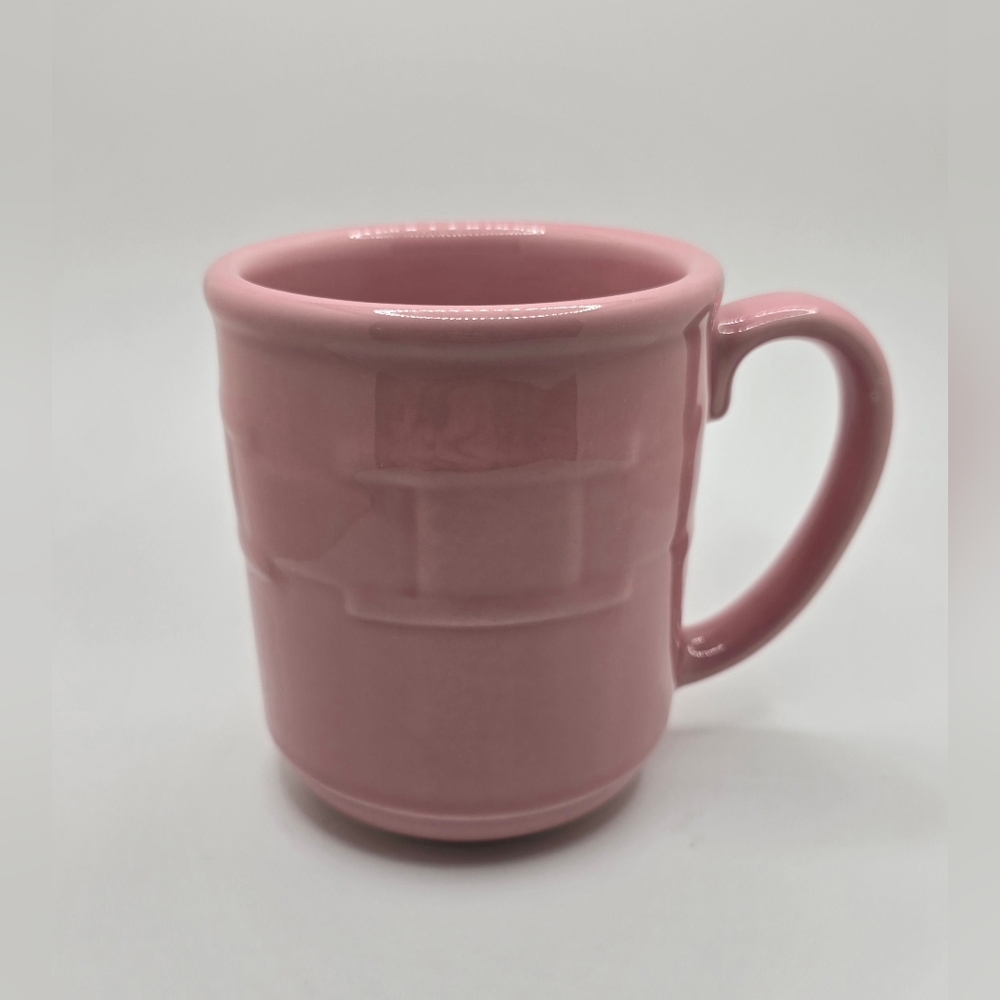 SOLD **** Longaberger Pottery Pink Ceramic Vitrified Coffee Mug 10oz - Picture 1 of 6